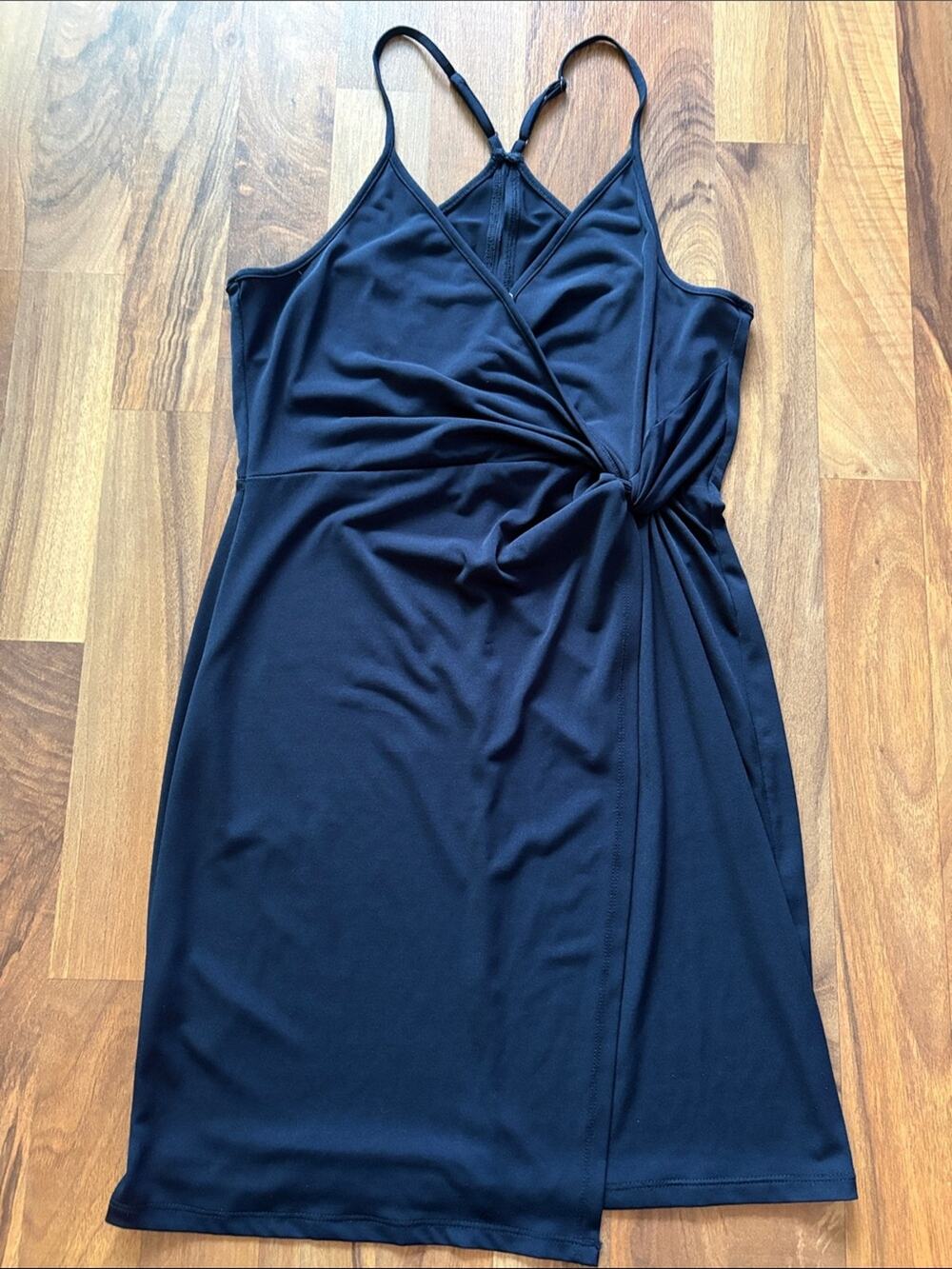 BCBGeneration Woman’s dark blue Twist-Front Slip Mini Dress Size S